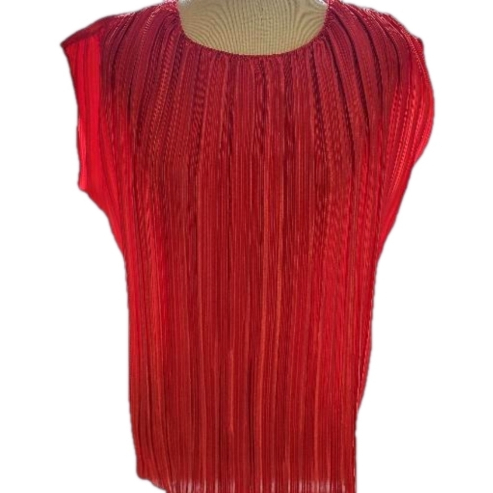 Women's Esprit vintage cap sleeves red blouse, size small to medium
